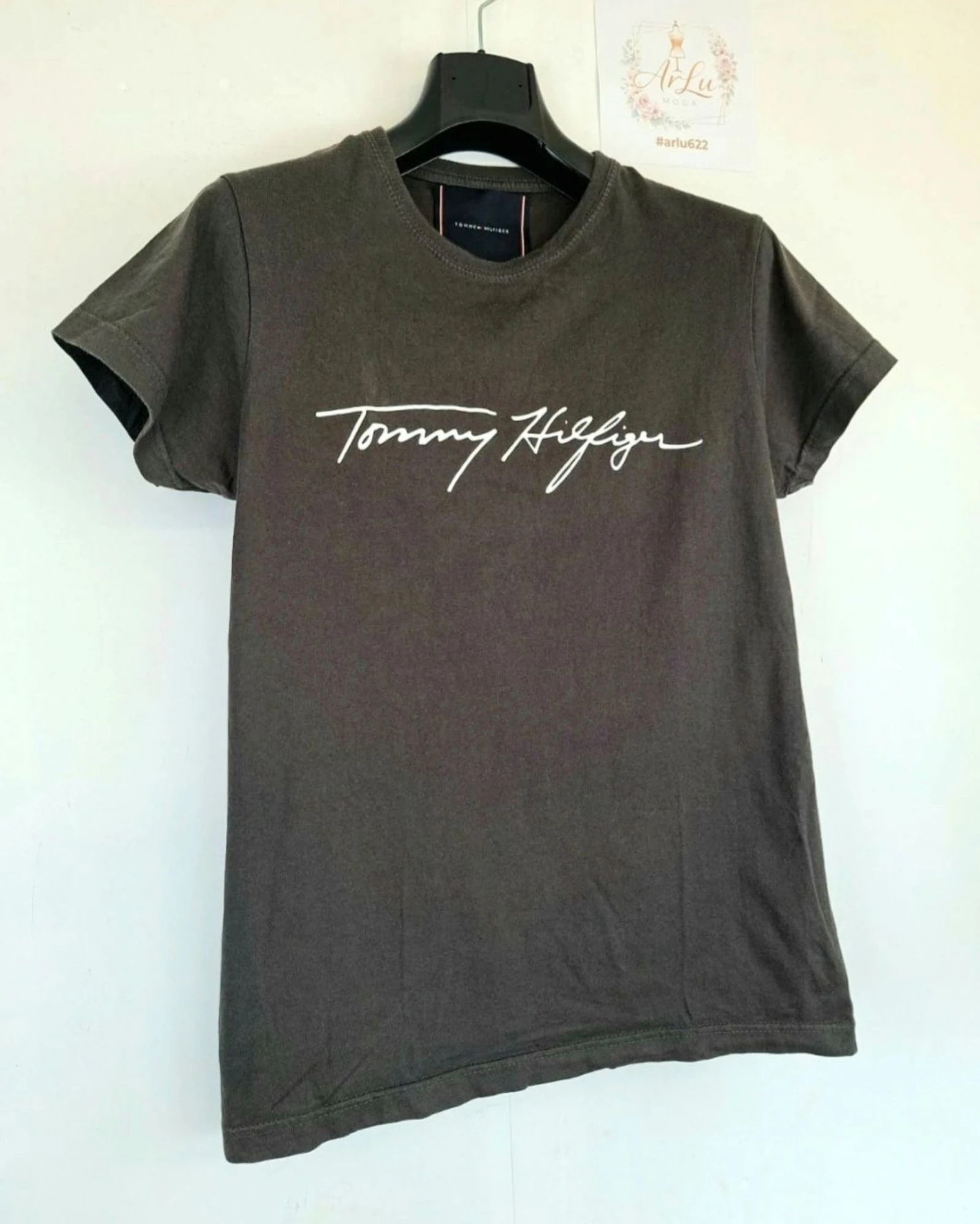 Tommy Hilfiger T-shirt Grey Casual Streetwear Y2K 2000s – photo 3
